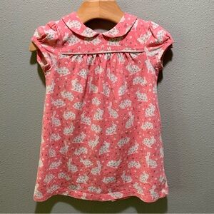 Baby Boden //  Bunny Print Cotton Jersey Dress - Pink - 6-12 months
